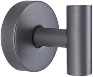 Suction Cup Hook No Drill Towel Hook Stainless Steel Robe Hanger Glass Window Entrance Door Wreath Hanger (Grey) Pack of 2