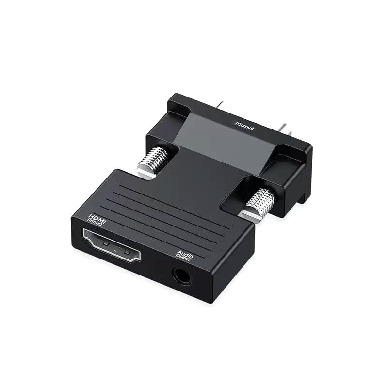 FACAIIO VGA Female to VGA Male Adapter with 3.5mm Audio Cable, Projector, Monito