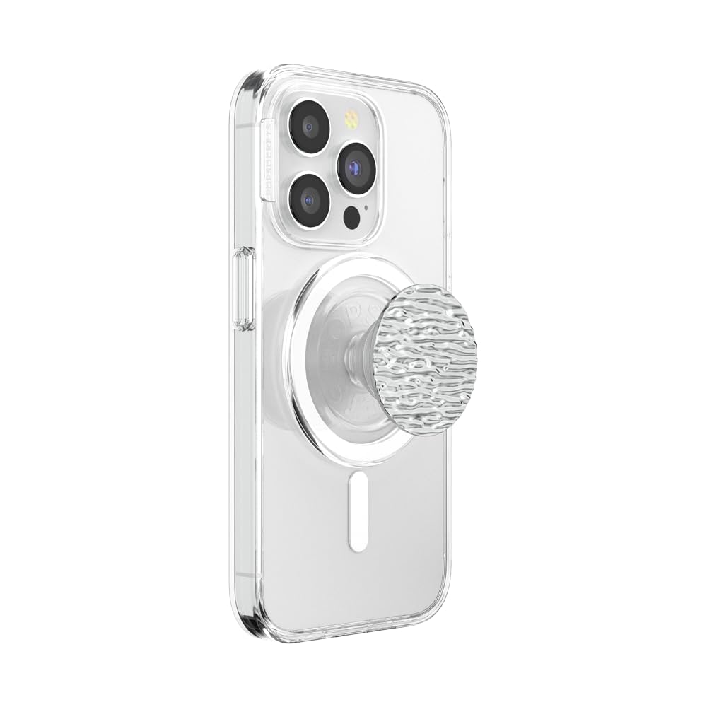 PopSockets Phone Grip for MagSafe, Magnetic Holder- Morgana Chrome