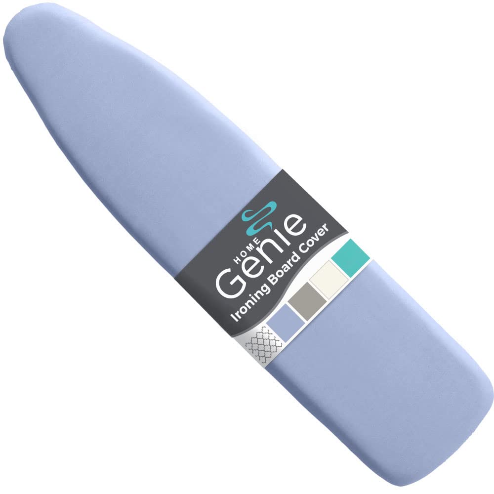 HOME GENIE Ironing Board Cover with Extra Thick Padding, 15x54, Blue | Scorch Re