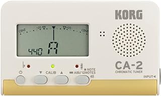 Korg - CA-2 Chromatic Digital Tuner for Stringed, Woodwind and Brass Instruments - White