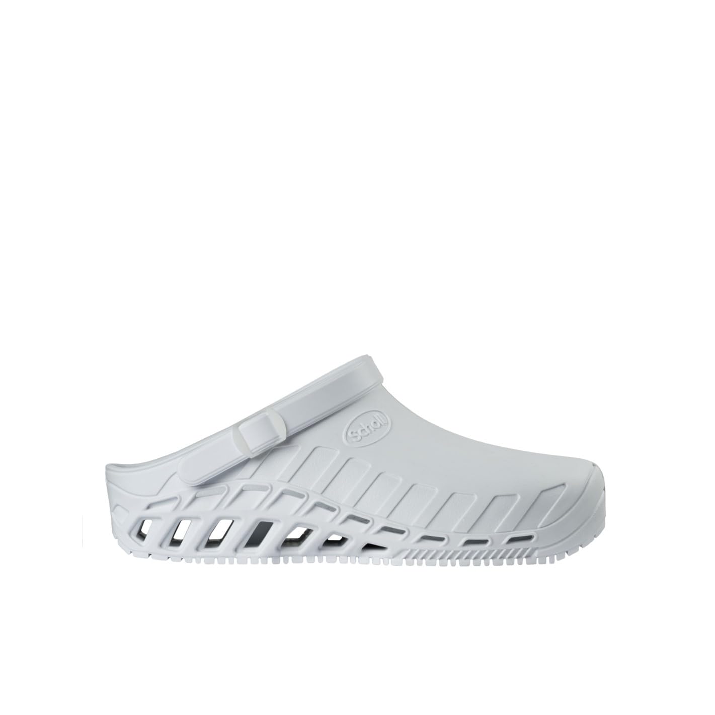 Scholl Clog Evo, Unisex - Adult, Bianco, 10.5 UK