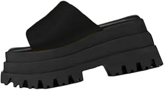 Ulalaza Women's Slippers Flat Open Toe Slides Platform Wedge Sandals Thong Sandals Non-Slip Summer Shoes Toe Post Beach Sandals Casual Sandal Comfy House Slippers Walking Flip Flops