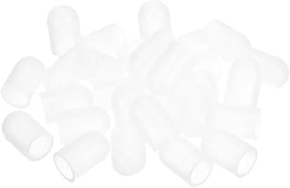 uxcell Lot de 48 embouts en silicone, 9,5 mm ID 13 mm de hauteur, ronds en caoutchouc élastique, capuchons souples et flexibles pour boulons de tube en métal, transparents