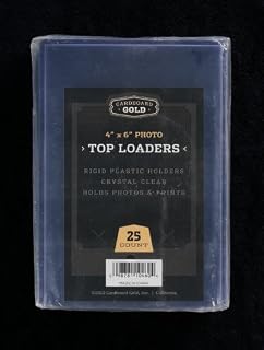 Cardboard Gold 4x6 Top Loaders - Archival Photo Protection - 500 Count | Archival Protection, Next Generation, Rigid PVC, Fits 4 x 6 Photos, Crystal Clear Display