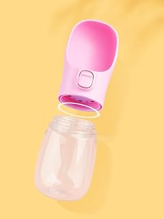 1 x Portable Pet Travel Water Bottle 300ml Easy to Use Outdoor Adventure Leakproof Design BPA Free Durable Pink