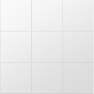 Generic 9pcs DIY Square Mirror Decorative Wall Sticker 5.9X5.9 Inch Plastic Self Adhesive Non-Multicolor Mirror Tile Wall Sticker