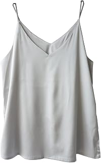 Wantschun Womens Satin Silk Camisole Cami V-Neck Vest Top Blouse Tank Shirt