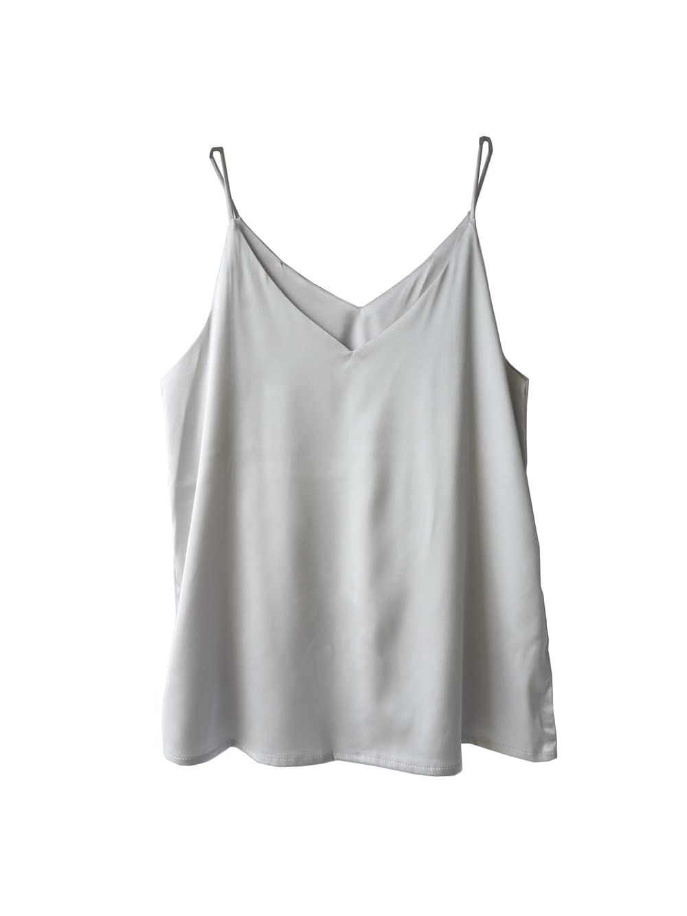 Wantschun Womens Satin Silk Camisole Cami V-Neck Vest Top Blouse Tank Shirt