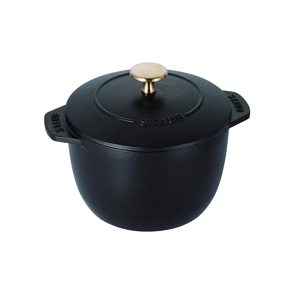 staub ストウブ ラ ココット de GOHAN M 16cm ブラック 鋳物ホーロー 炊飯鍋 無水調理 フランス製 40509-655