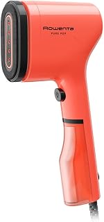 Rowenta PurePop Handheld Steamer for Clothes 1.5 Lbs 15 Second Heatup, 2.3 Oz Capacity 1150 Watts Portable, Ironing, Fabric Steamer, Garment Vacation Essentials, Travel Must Have Red DR2022 DR2022U1