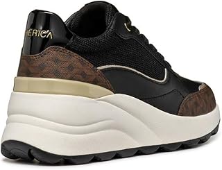 Geox Women's D Spherica Ec13 Trainers, Black, 40 EU