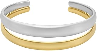 Fossil Bracciale bangle da donna in acciaio inossidabile con bracciale aperto