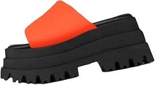 Ulalaza Women's Slippers Flat Open Toe Slides Platform Wedge Sandals Thong Sandals Non-Slip Summer Shoes Toe Post Beach Sandals Casual Sandal Comfy House Slippers Walking Flip Flops