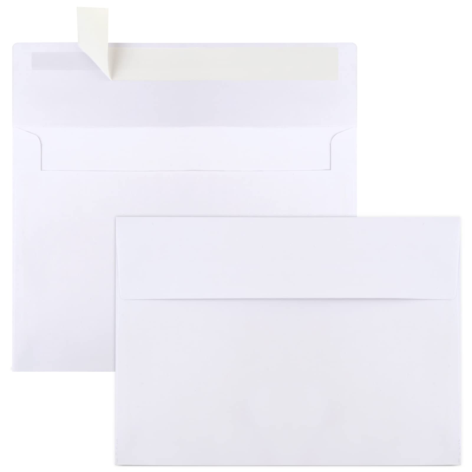 50 Packs 5x7 Envelopes, White A7 5x7 Envelopes for Invitations, Printable, Self 