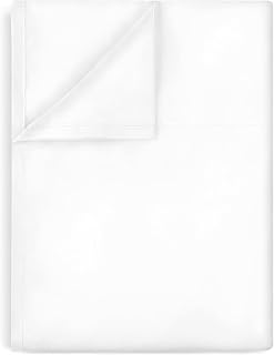Lirex Flat Sheet, Full Size Extra Soft Brushed Microfiber 1800 Microfiber Flat Black Sheet, Machine Washable Wrinkle Free Breathable (White, Full)