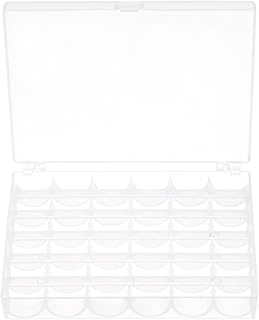 2 Bobbin Organizer Plastic Case 36 Slots Empty Spool Storage Box for Sewing Machines