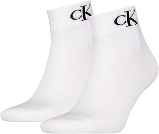 Calvin Klein Organic Cotton Monogram Quarter Men's Sock (Pack of 2)
