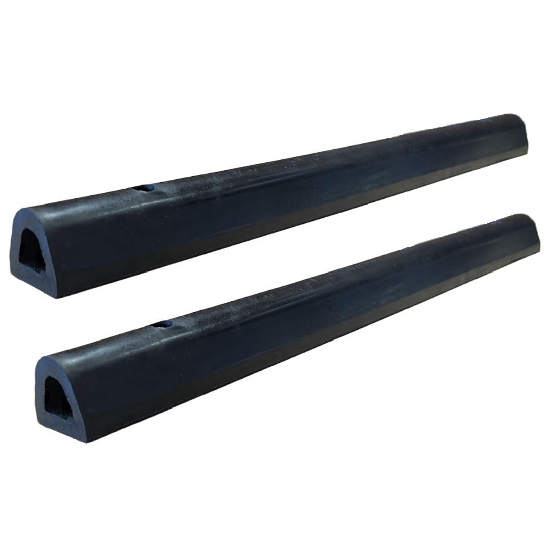 WarehouseWiz Rubber Dock Bumpers, Set of x2, Size 24" x 2” x 2", Impact-Resistan