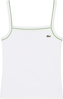 Lacoste Womens Contrast Accent Cotton Tank Top