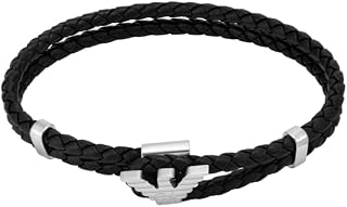 Emporio Armani Men's Stainless steel or Leather with Toggle closure bracelet