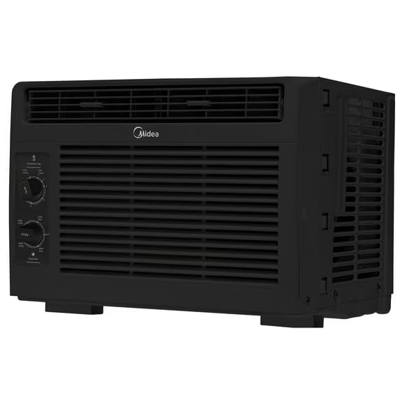 Midea 5,000 BTU 150 Sq ft Mechanical Window Air Conditioner, Black (Renewed)