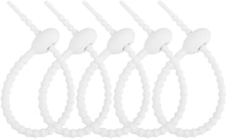 5 x 6" Reusable Silicone Cable Ties Silicone Twist Tie Multipurpose Organizer For Cords, Food Bags, Keys Management
