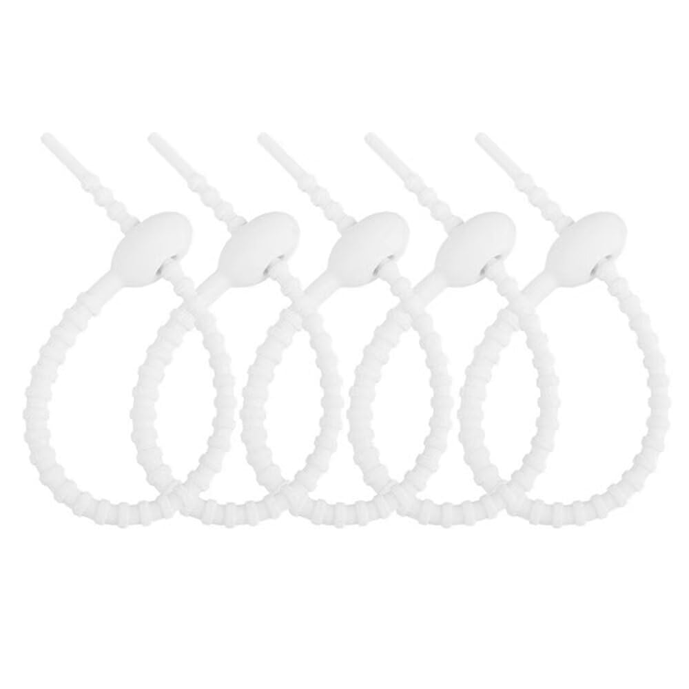 5 x 6" Reusable Silicone Cable Ties Silicone Twist Tie Multipurpose Organizer Fo