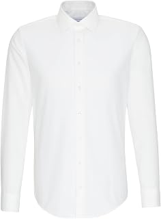 Seidensticker Men's Business Shirt - Regular Fit - Non Iron - Kent Collar - Long Sleeve - 100% Cotton