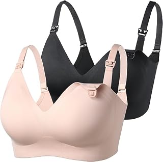 momcozy YN21 Nursing Bras, Ultra Comfort Maternity Bras, Natural Shape, Pregnancy Sleep Nursing Bra