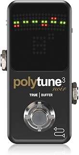 TC Electronic PolyTune 3 Noir Mini Tuner Pedal with Polyphonic Tuning, Built-In Buffer, and Bright LED Display