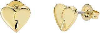 Ted Baker London Alyssa Abstract Heart Stud Earrings for Women (Gold/Crystal)