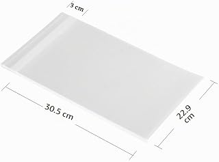 Clear Cellophane Bags Pack of 100 Self Adhesive, Small Clear Bags for Cookies, Sweets, Gifts, Jewelry and for A6-A10 cards (9x12 Inches - 100Pack)