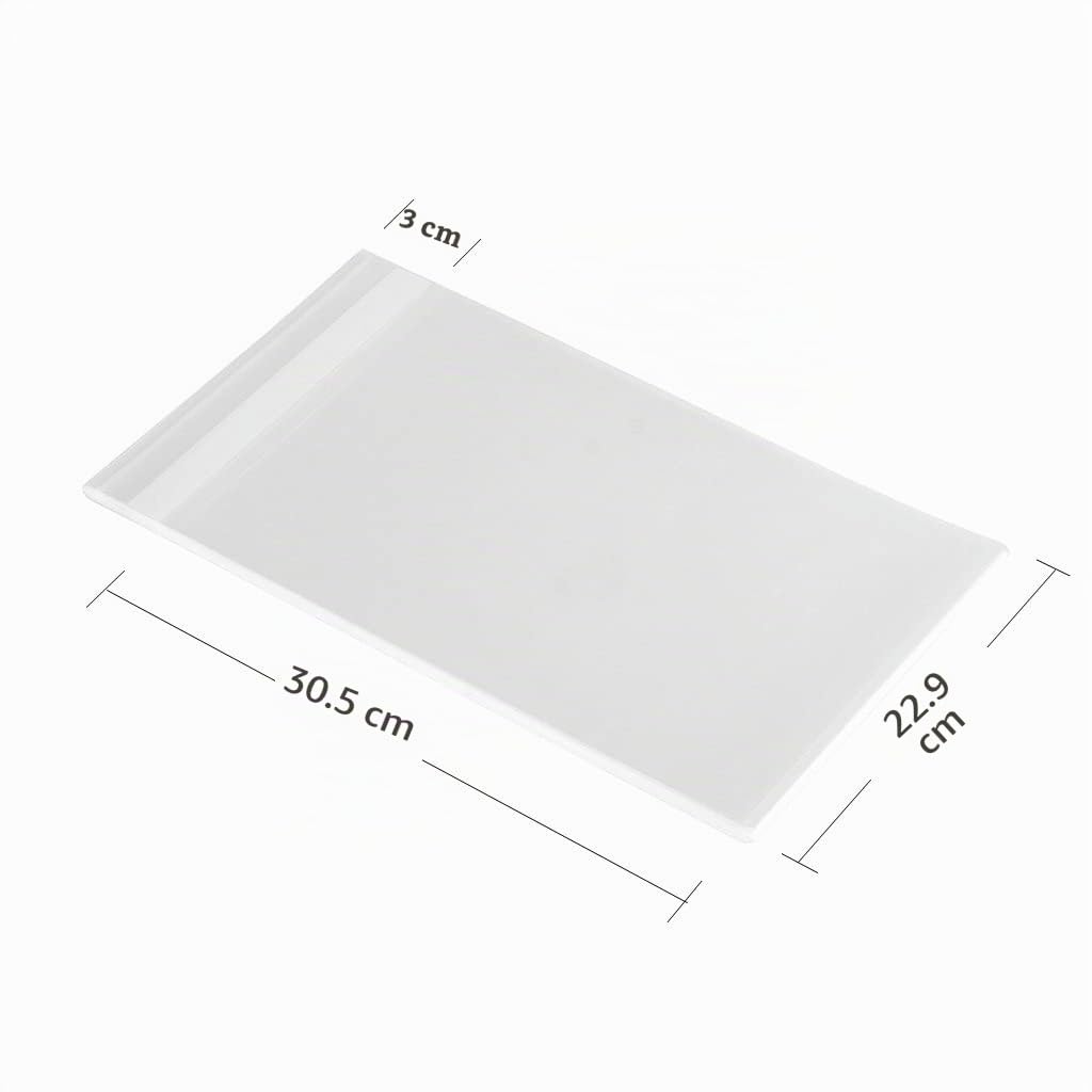 Clear Cellophane Bags Pack of 100 Self Adhesive, Small Clear Bags for Cookies, S