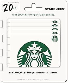 Starbucks Physical Gift Cards (Multipack of 5 x $20) - $100