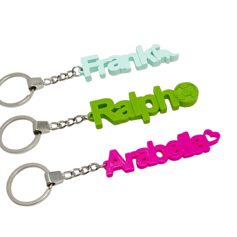 Personalised keyring for kids, Name keyring with icons, Name Tags, Sturdy high q