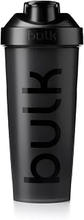 Bulk Iconic Shaker Bottle, Gunmetal Black, 750ml | Leak-Proof, BPA-Free, Wire Mixing Ball for Lump-Free Shakes, Convenient Carry Handle, Transparent Fill Level, Dishwasher Safe