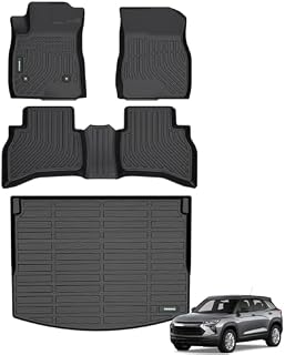 ANBINGO® Floor Mats &amp; Cargo Liner for Chevy Trailblazer AWD 2021-2026 | &amp; Cargo Liner for Trailblazer AWD 2021 2022 2023 2024 2025 2026 (Cargo Tray in Upper Deck Position) Set - Black