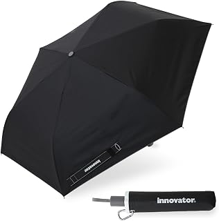 Ogawa 18757 Folding Umbrella, Men's, Parasol, For Both Sunny and Rainy Weather, Heat Insulation, Light Blocking, Over 99% UV Protection, One-Touch Automatic Opening/Closing, Won't Pops Out In The Midway, Safety Mechanism, 21.7 inches (55 cm), Innovator, Water Repellent, Black, UV Protection, Parasol for Boys, Gift