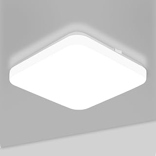 Lepro Ceiling Lights Square, 24W 2400LM, Daylight White, Waterproof, 23cm | Modern Bathroom Ceiling light, 200W Equivalent, 5000K Natural White for Kitchen, Office, Living Room, Porch, Bulkhead