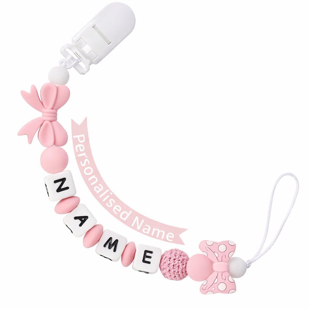 Personalized Name Pacifier Clips Nipples Holder Chain,Custom Baby Name Accessori