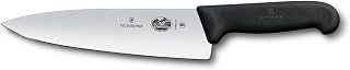 Victorinox Fibrox Pro 8 Inch Chef’s Knife, Dishwasher Safe, Black | Ergonomic TPE non-slip handle for professional chopping, slicing, and dicing. Swiss made, dishwasher safe kitchen tool