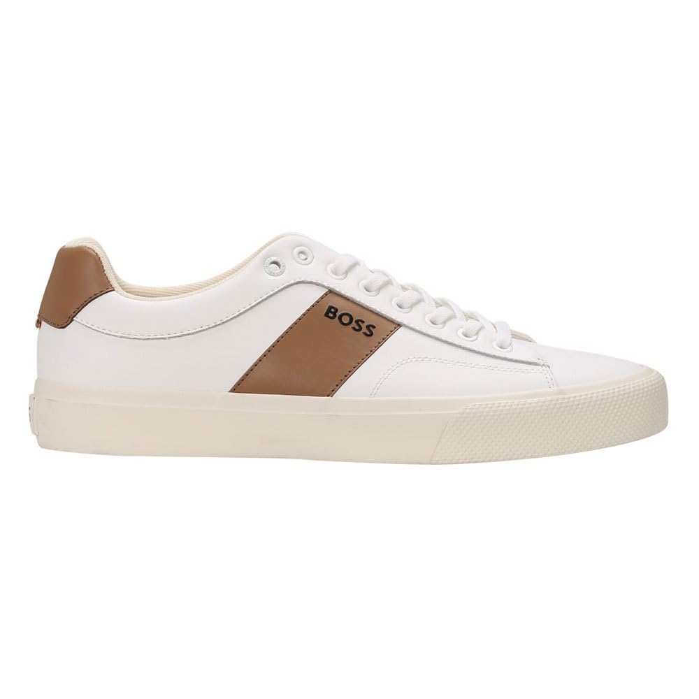 BOSS Aiden Tenn Men's Lace-Up Trainers with Cupsole and Contrasting Logo Size