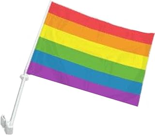 12x15 Rainbow Gay Pride LGBT Car Window Vehicle 12"x15" Flag