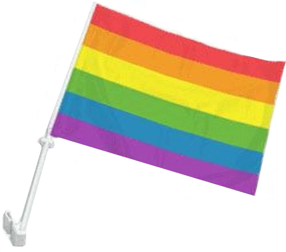12x15 Rainbow Gay Pride LGBT Car Window Vehicle 12"x15" Flag