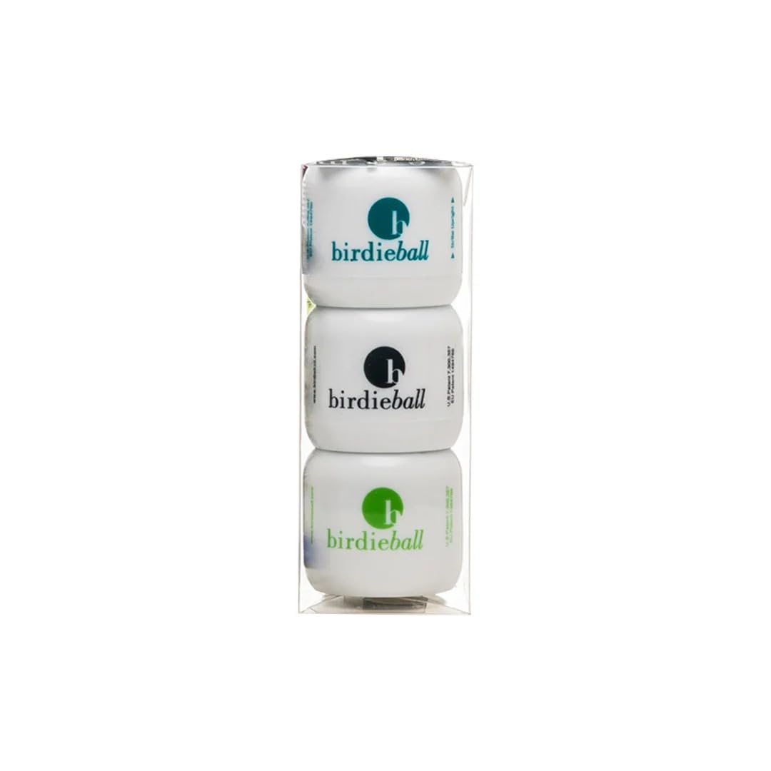 BirdieBall 3 Pack Practice Golf Balls, Limited-Flight, Real Spin & Feel