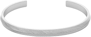 Fossil Bracciale bangle da donna in acciaio inossidabile con bracciale aperto