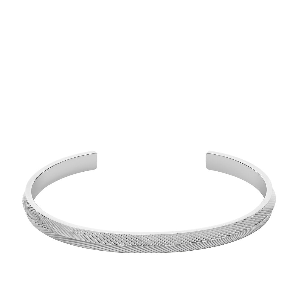 Fossil Bracciale bangle da donna in acciaio inossidabile con bracciale aperto
