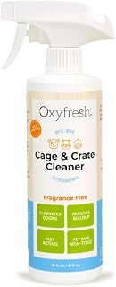Oxyfresh Premium Crate & Cage Cleaner – Professional Dog Crate & Small Animal & Bird Cage Odor Eliminator – Quickly Cleans, Removes Poop & Deodorizes Pet Odors – Safe & Bleach Free