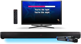 Mr Entertainer STARBAR Karaoke Soundbar. All in one Karaoke Machine, Soundbar & Wireless Speaker. Includes 2 Wireless Microphones